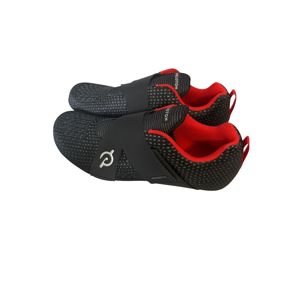 Peloton Altos Cycling Shoes Women Size 8 Black Red With Cleats BS03-01UB-065
